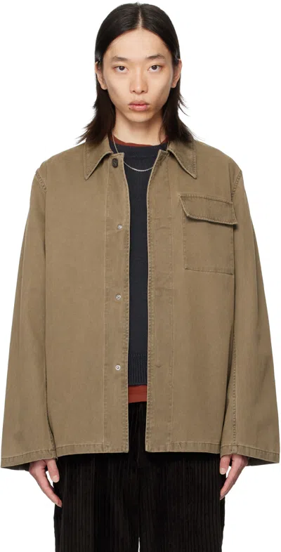 Our Legacy Gray Dutch Work Jacket In Brown