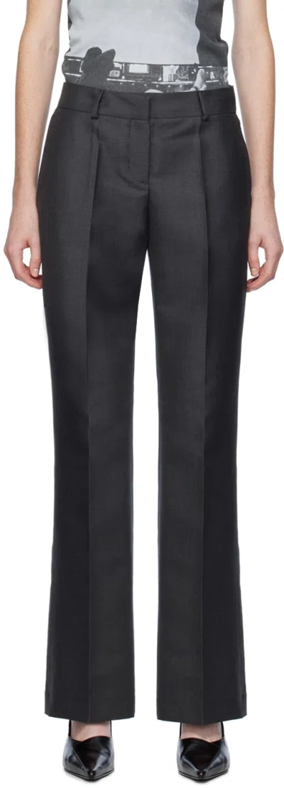 Our Legacy Gray Hip Trousers In Grey Mnemonic Wool