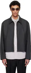 Our Legacy Gray Mini Jacket In Premium Charcoal Off