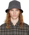 Our Legacy Wool Bucket Hat In Island Grey Hairy Mo