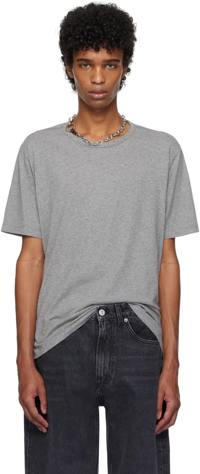 Our Legacy Gray New Box T-shirt In Grey Melange Clean J