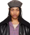 Our Legacy Gray Nylon Beret In Old Steel Excursion