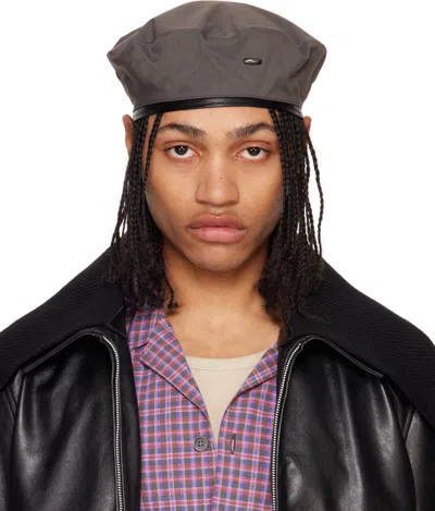 Our Legacy Gray Nylon Beret In Old Steel Excursion