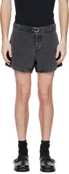 Our Legacy Gray Oyster Trunk Denim Shorts