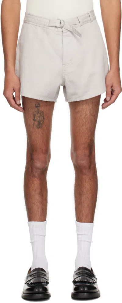 OUR LEGACY GRAY OYSTER TRUNK SHORTS