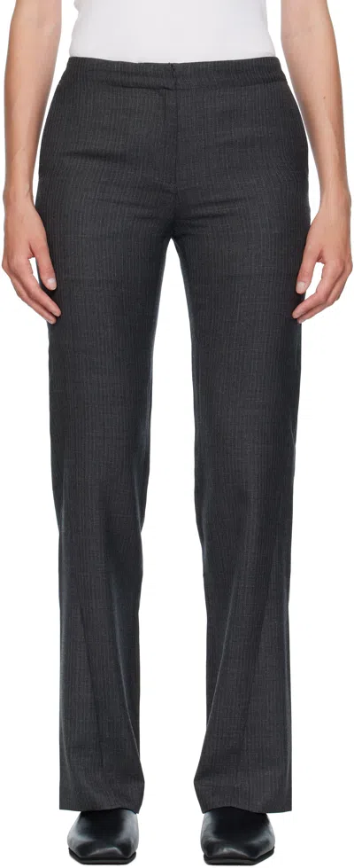 Our Legacy Gray Poise Trousers In Black