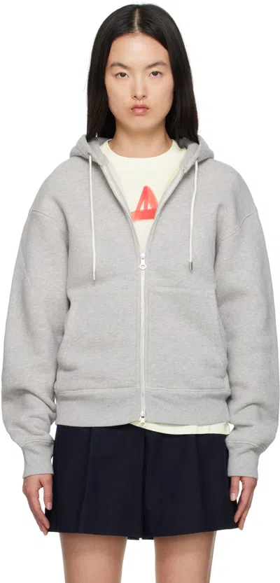Our Legacy Gray Rascal Hoodie In Grey Melange Fleece