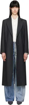 Our Legacy Gray Reef Coat In Premium Charcoal
