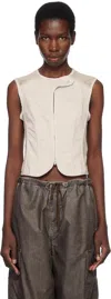 Our Legacy Gray Sateen Corset Vest In Dusty Bunny