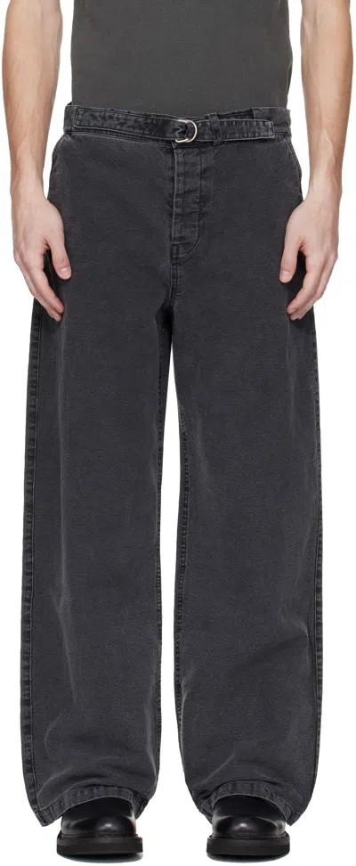 Our Legacy Gray Stern Chino Trousers In Black