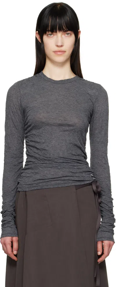 OUR LEGACY GRAY STRAIN SLIM LONGSLEEVE T-SHIRT
