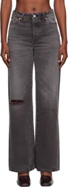 Our Legacy Wide Leg Trousers Five-pocket Style In Gray