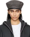Our Legacy Gray Twill Beret In Old Steel Excursion
