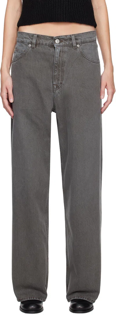 Our Legacy Gray Vast Cut Jeans In Aluminum Tint