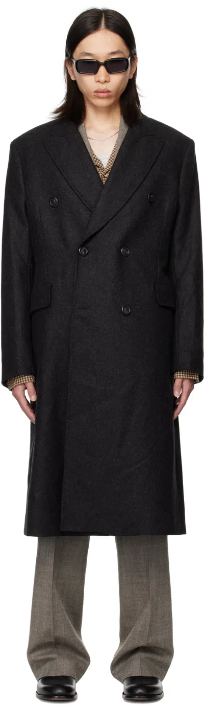 Our Legacy Gray Whale Coat In Black