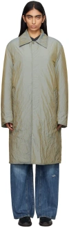 Our Legacy Green Blithe Coat In Shining Olive