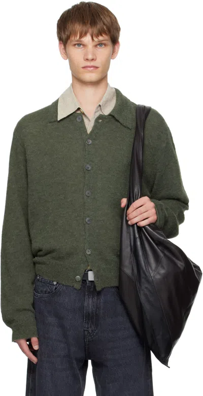 Our Legacy Green Evening Polo Cardigan