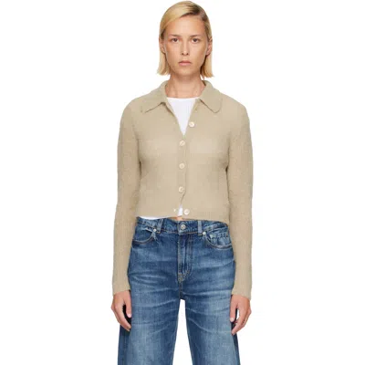 Our Legacy Fuzzy-knit Collared Cardigan In Brown