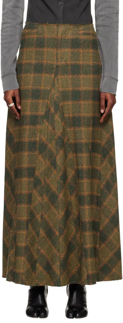 Our Legacy Green Rebel Midi Skirt In Brown