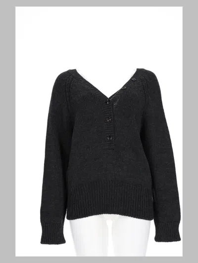 Our Legacy Merino Wool Dry Knit Sweater In Grey