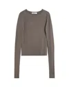 Our Legacy Grey Cotton Knit Sweater In Brown
