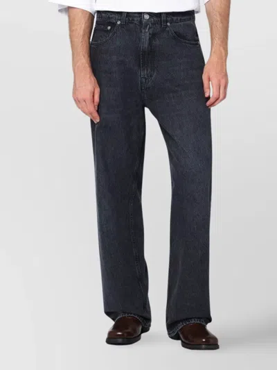 OUR LEGACY GREY DENIM TROUSERS WITH FRONT AND BACK POCKETS