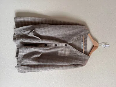 Pre-owned Our Legacy Grey Disintegration Check Cardigan