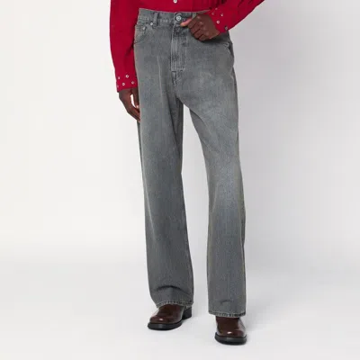 Our Legacy Five-pocket Jeans Featuring Belt Loops And Contrast Panel In Blue