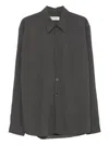 Our Legacy Striped Long Sleeve Beyond Shirt In Gray