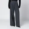 Our Legacy Grey Wool-blend Pleated Trousers In Blue