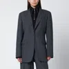 Our Legacy Grey Wool-blend Single-breasted Jacket In Gray