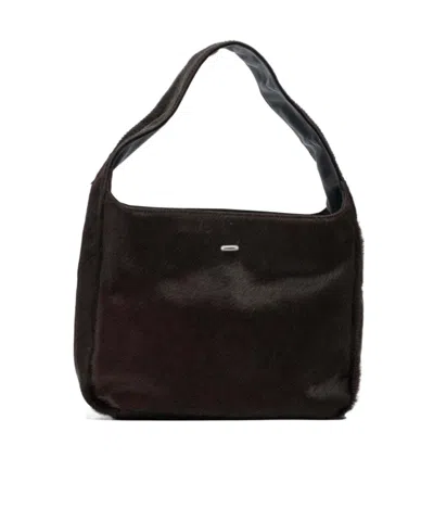 Our Legacy Hair-on Messenger Bag In Black