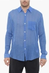 OUR LEGACY HAIRLINE STRIPED INITIAL SHIRT WITH BREAST POCKET