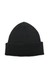 Our Legacy Ribbed-knit Wool Beanie In Black