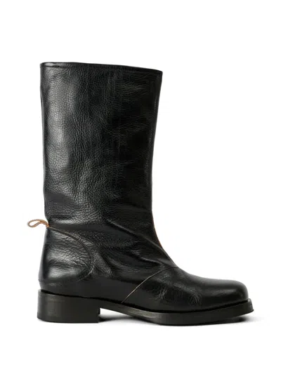 Our Legacy Haul Camion Leather Boots In Black