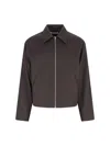 Our Legacy Relaxed Fit Collared Jacket Front Pockets In Animal Print