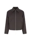 Our Legacy Relaxed Fit Collared Jacket Front Pockets In Brown