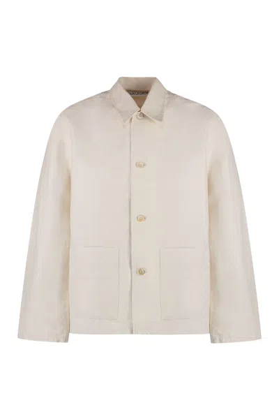 Our Legacy Haven Cotton Overshirt In Ecru