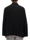 Our Legacy Structured Black Jacket With Classic Collar And Button Closure In Black
