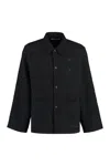 Our Legacy Structured Black Jacket With Classic Collar And Button Closure In Black