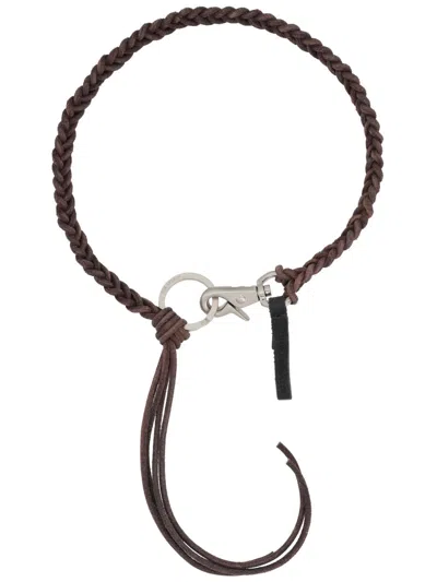 Our Legacy Heritage Leather Necklace In Brown