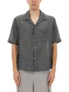 Our Legacy Heusen Checked Cotton And Silk Bowling Shirt