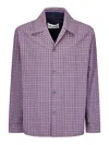 Our Legacy Heusen Convertible-collar Checked Cotton Shirt In Black