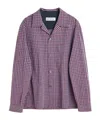 Our Legacy Heusen Convertible-collar Checked Cotton Shirt In Pink