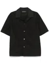 Our Legacy Black Boucle Box Shirt In Black