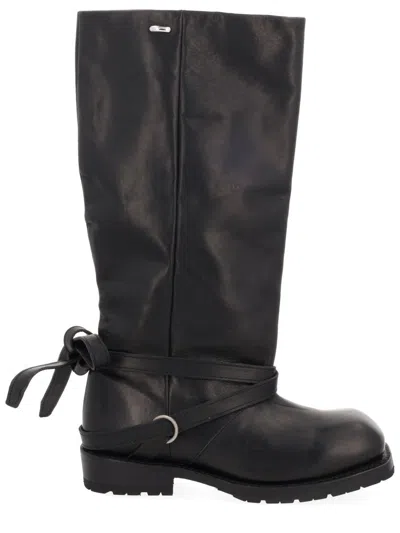 Our Legacy High Engine Cattlehide Leather Boot In Multi