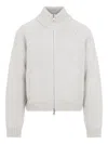 Our Legacy Bone White Extrafine Merino Wool Ultra Zip Cardigan In White