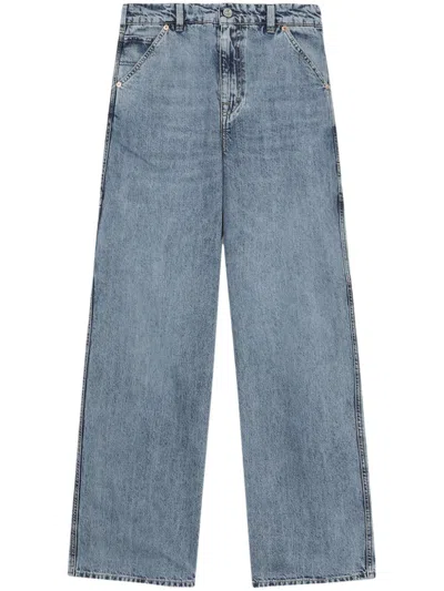 Our Legacy High-rise Wide-leg Jeans In Blue
