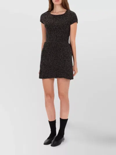 OUR LEGACY HIGH WAIST MINI SKIRT TEXTURED FABRIC