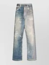 Our Legacy High Waist Wide Leg Distressed Jeans In Blue
